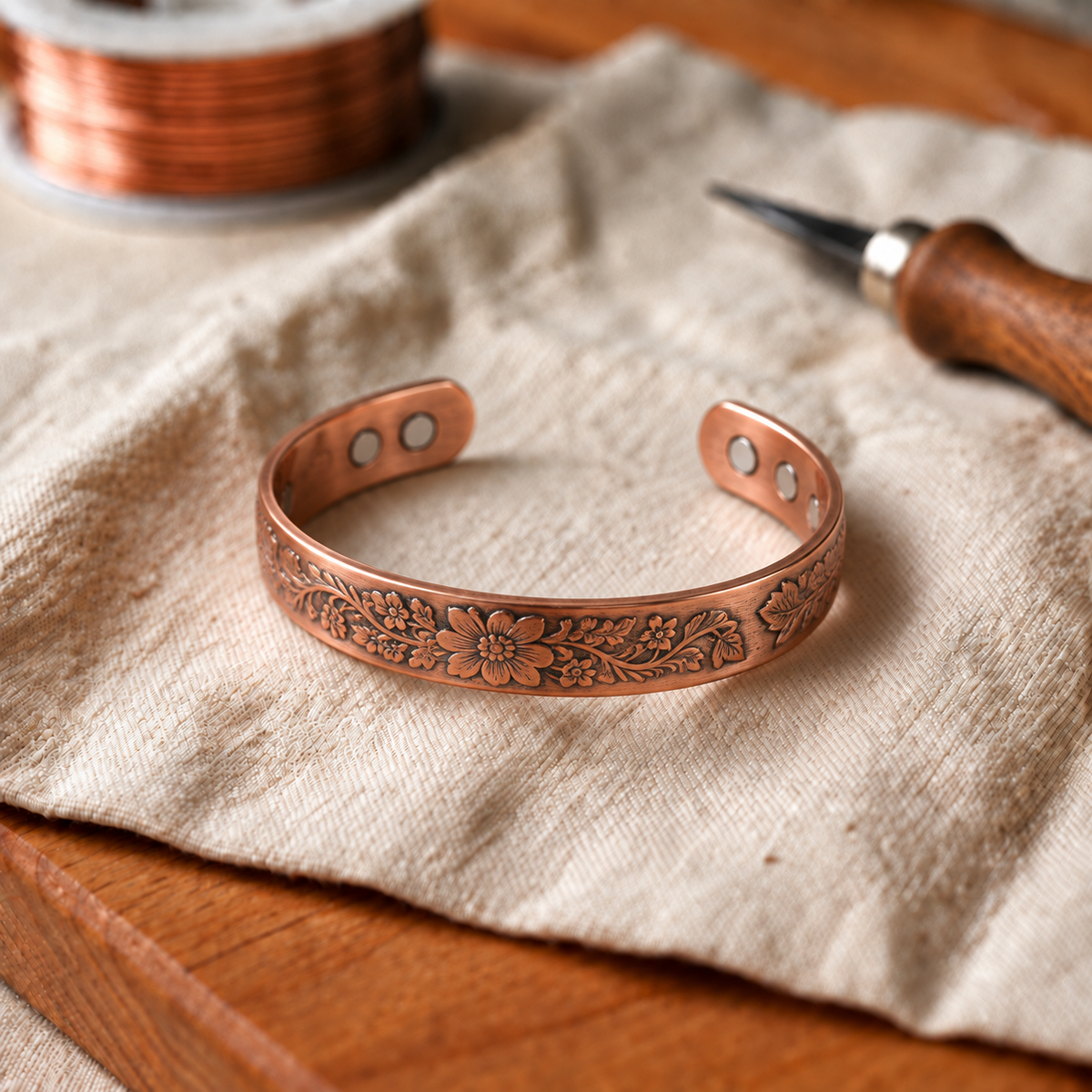 Clara's Cinder Copper Bracelet