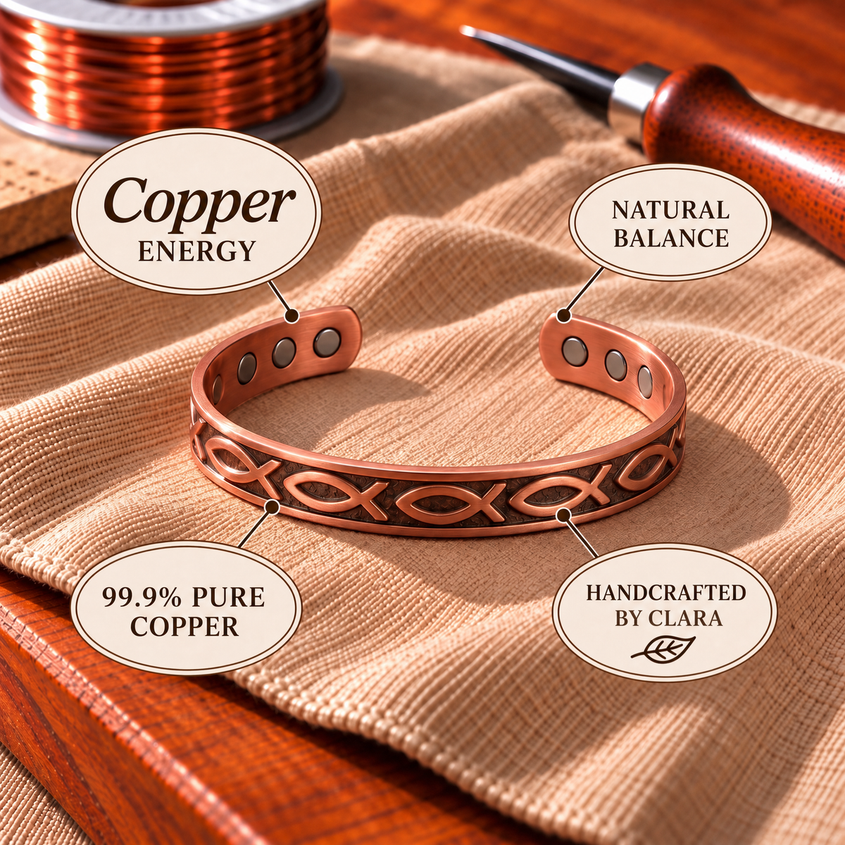 Clara's Magnetic Bracelet – Ichthus Fish