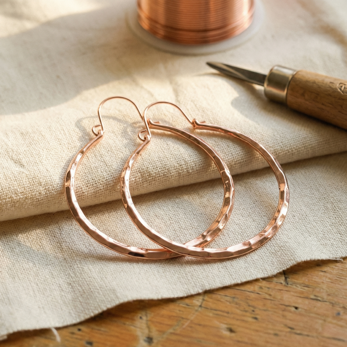 Clara's Willow Copper Earrings