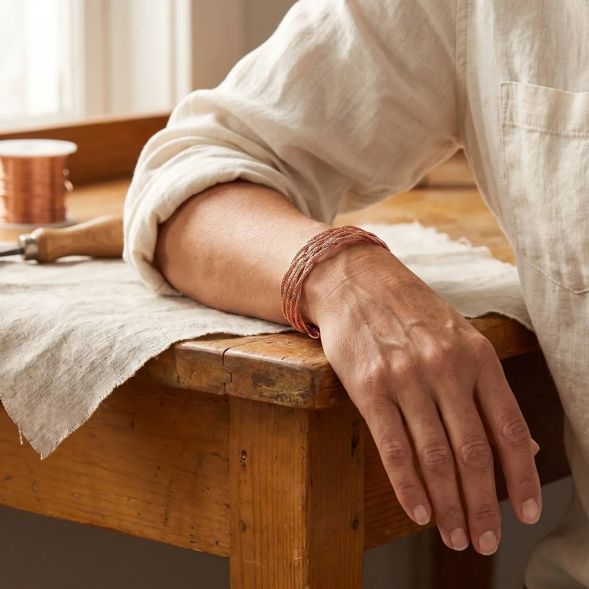 Clara's Elk Copper Bracelet