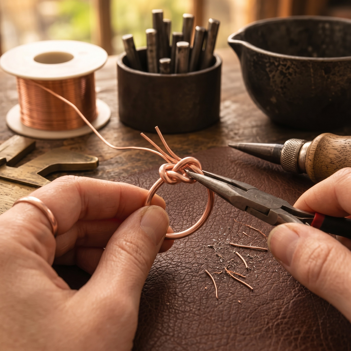 Clara's Lace Copper Ring