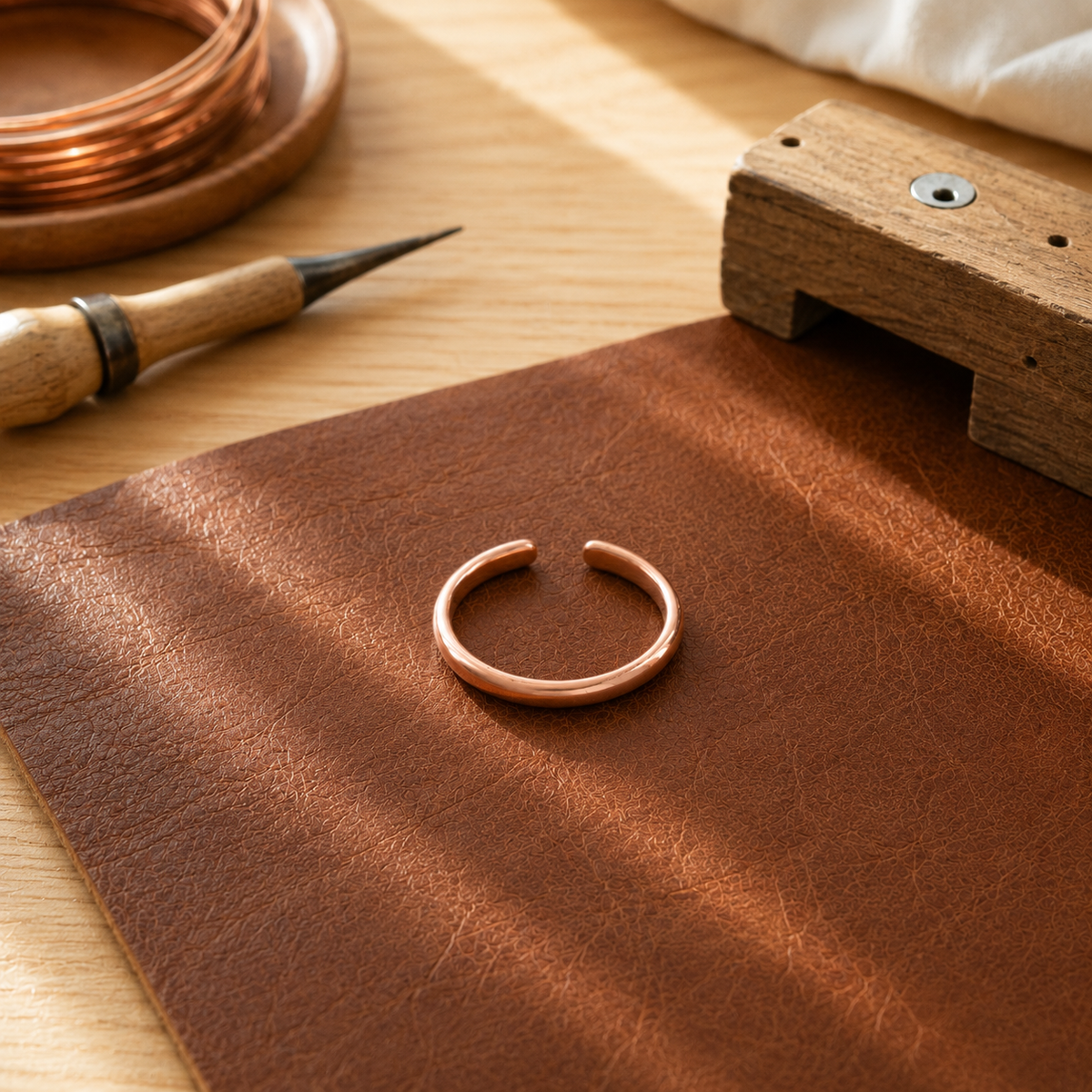 Clara's Slick Copper Toe Ring