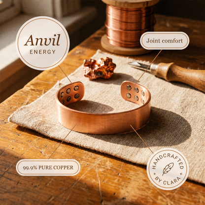 Clara's Anvil Copper Bracelet