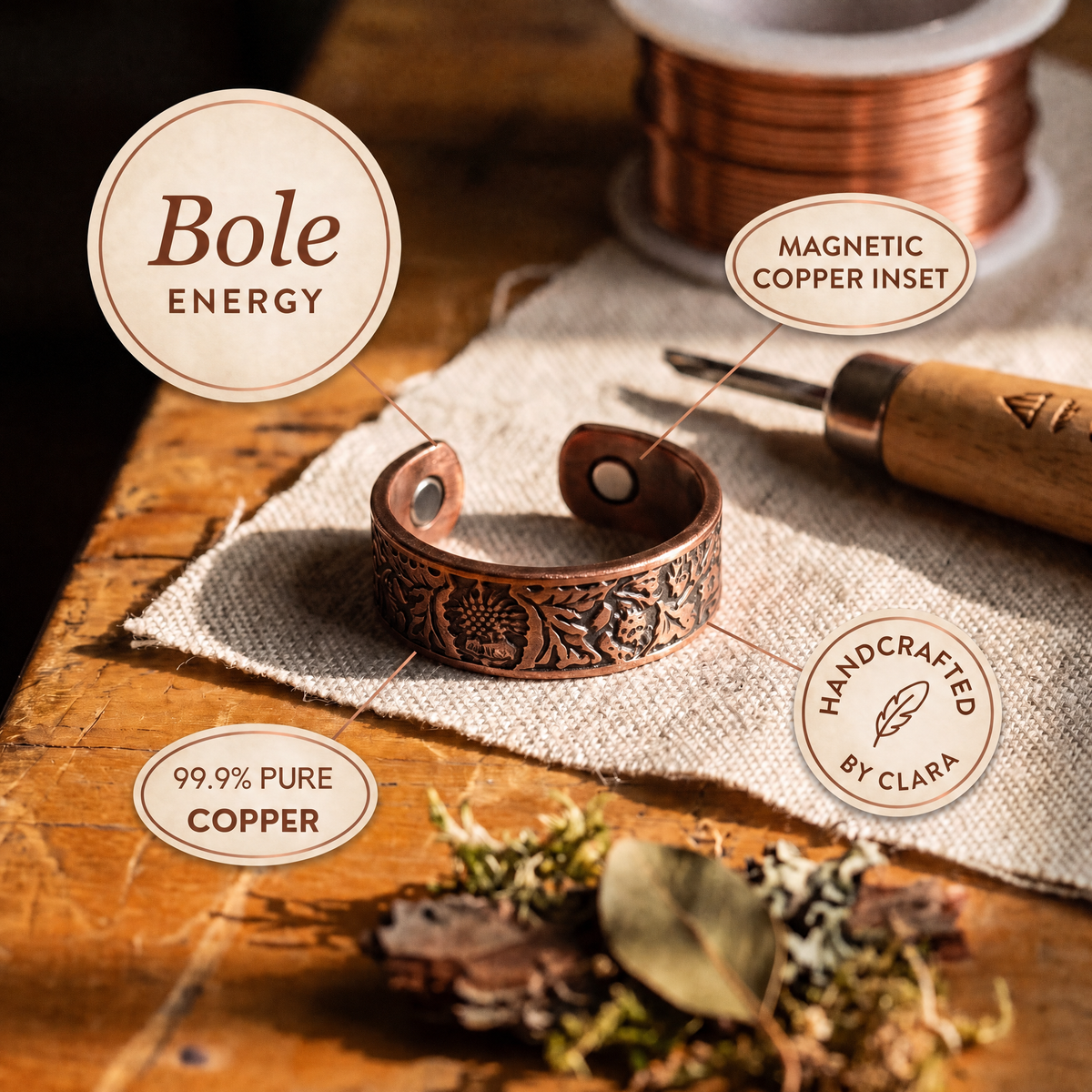 Clara's Bole Copper Ring