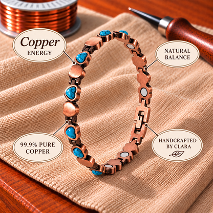 Clara's Aqua Heart Bracelet