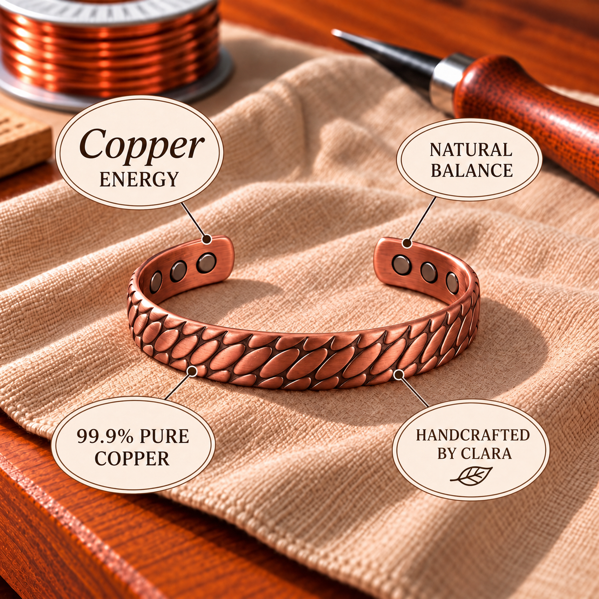 Clara's Snake Magnetic Bracelet