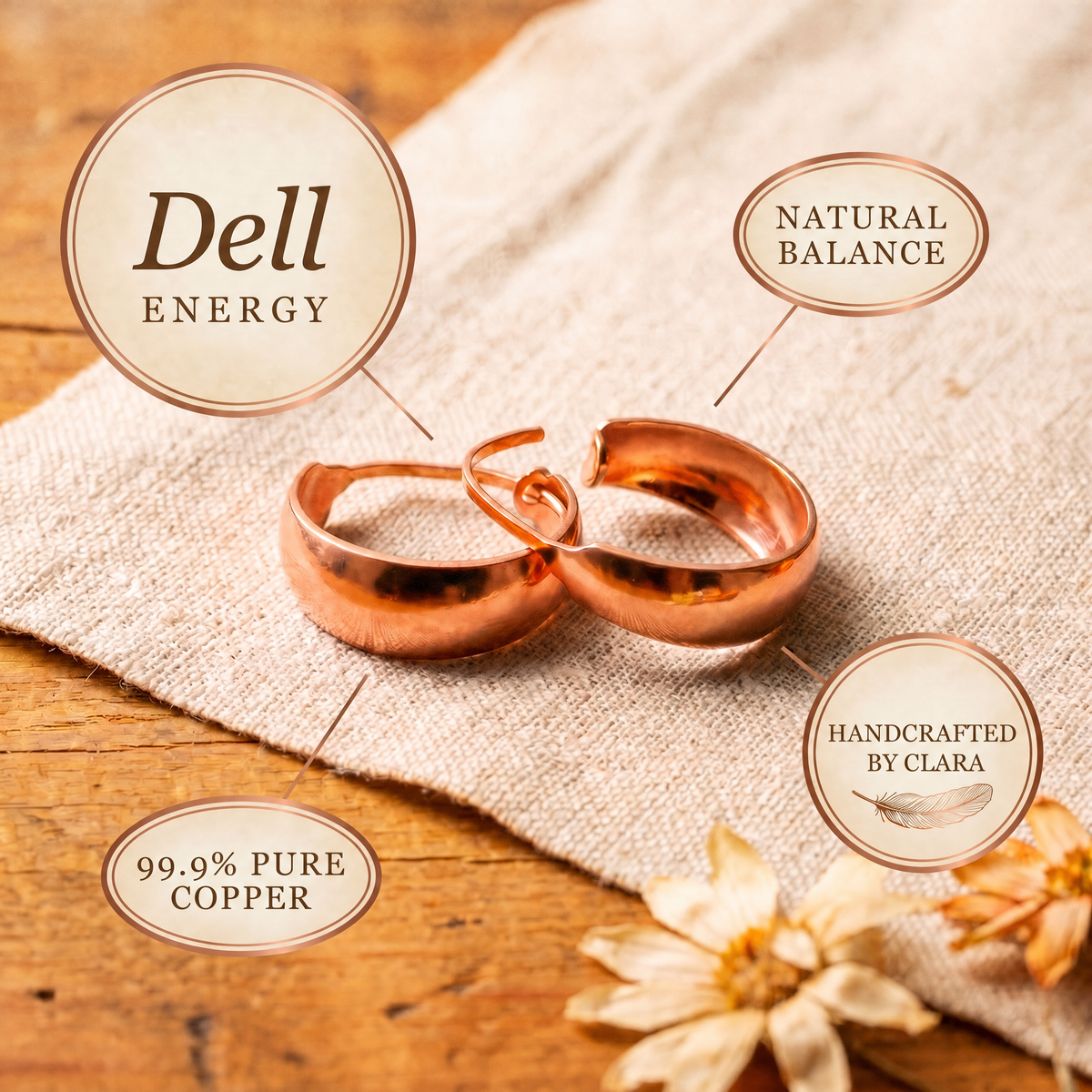 Clara's Dell Copper Earrings