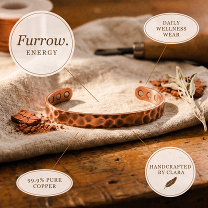 Clara's Furrow Copper Bracelet