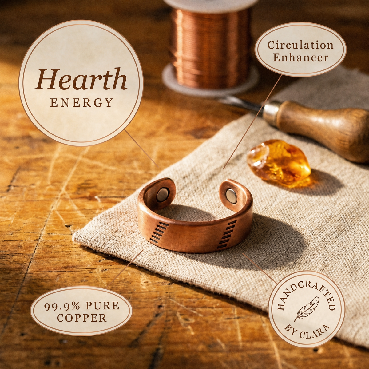 Clara's Hearth Copper Ring