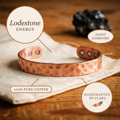 Clara's Lodestone Copper Bracelet