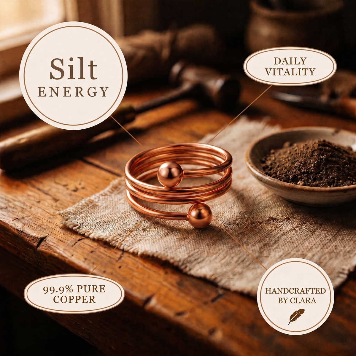 Clara's Silt Copper Ring