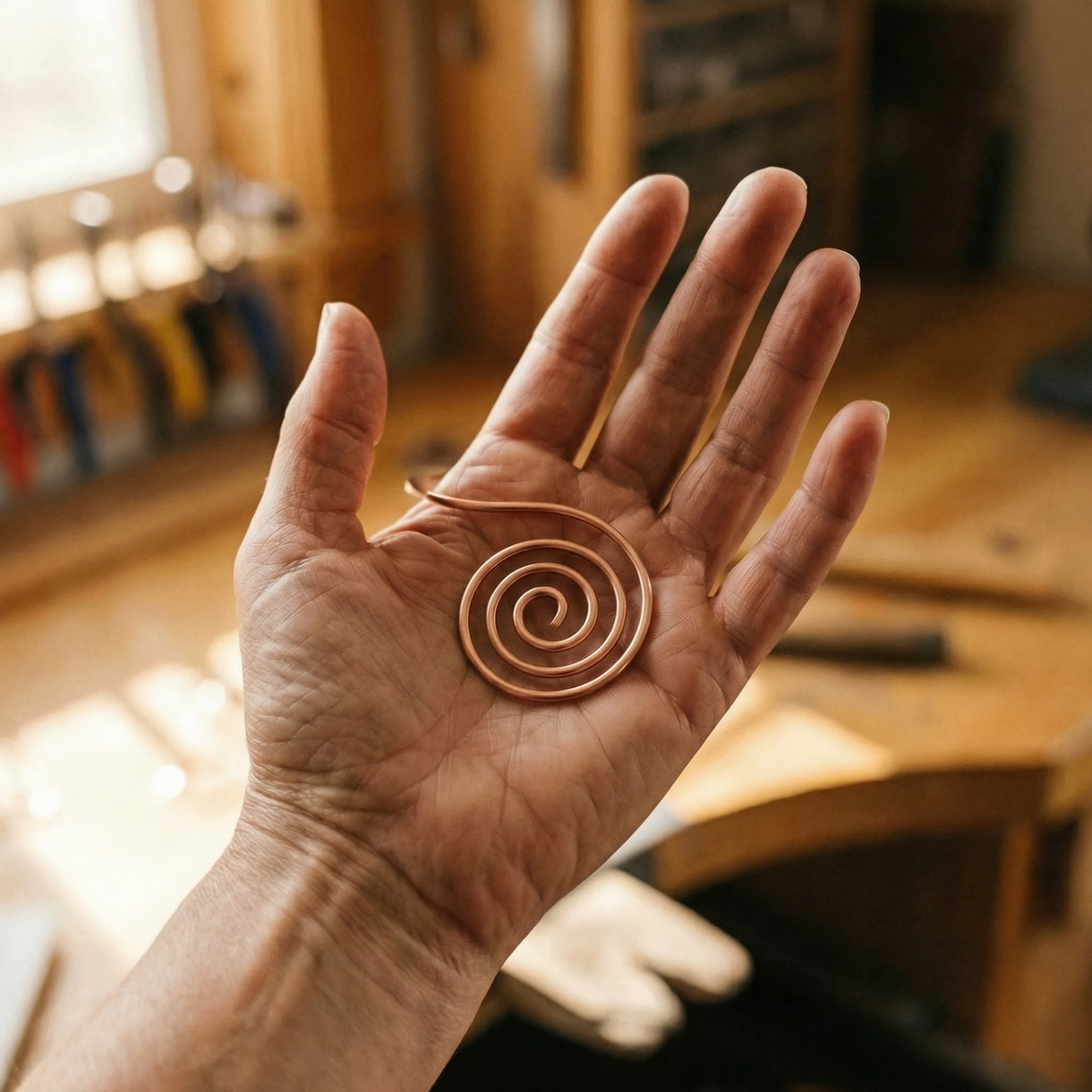 Clara's Flow Copper Hand Spiral