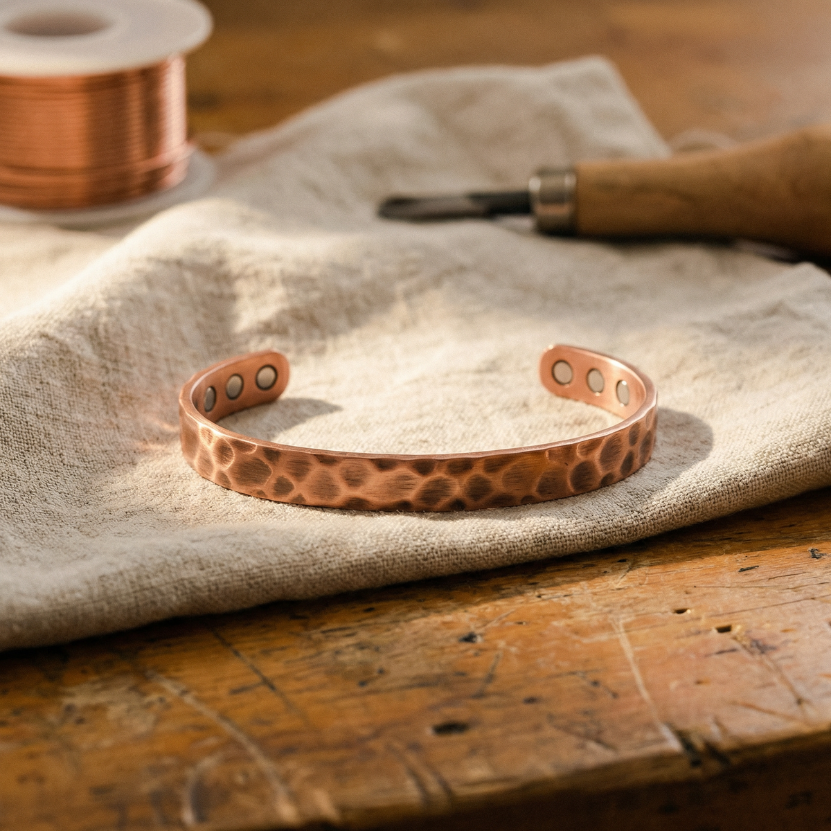 Clara's Furrow Copper Bracelet