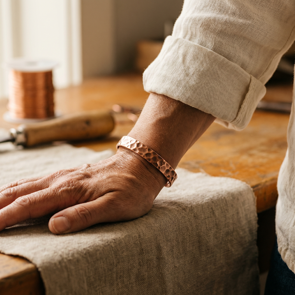 Clara's Furrow Copper Bracelet