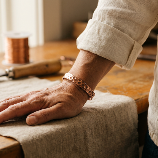 Clara's Furrow Copper Bracelet