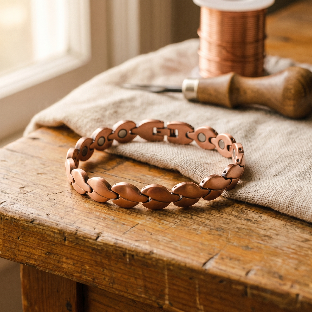 Clara's Marsh Copper Anklet