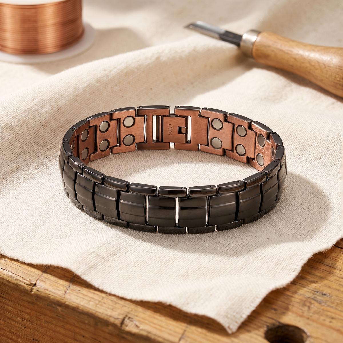 Clara's Ochre Men's  Copper Bracelet
